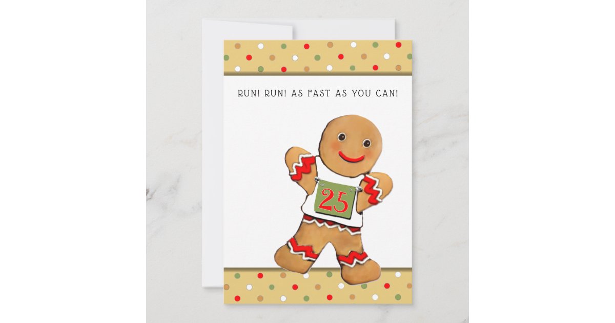 running Christmas greeting cards