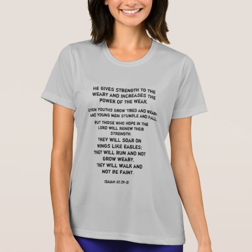 Running clothes with an endurance blessing T-Shirt | Zazzle