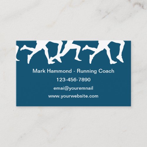 Running Coach Glossy Business Cards