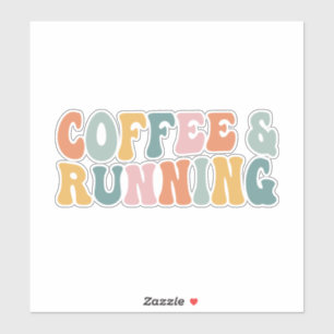 Running & coffee sticker
