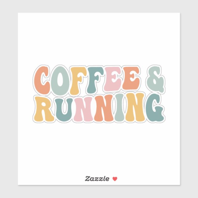 Running & coffee sticker (Sheet)