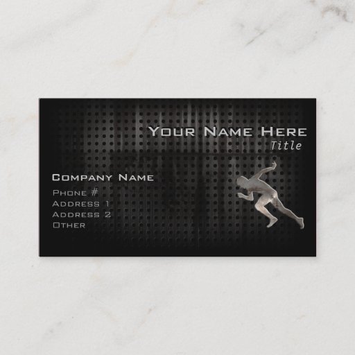 Customizable Running; Cool Business Card Template