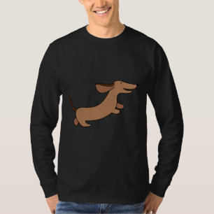 Running Dachshund Sausage Dog Illustrated T-Shirt