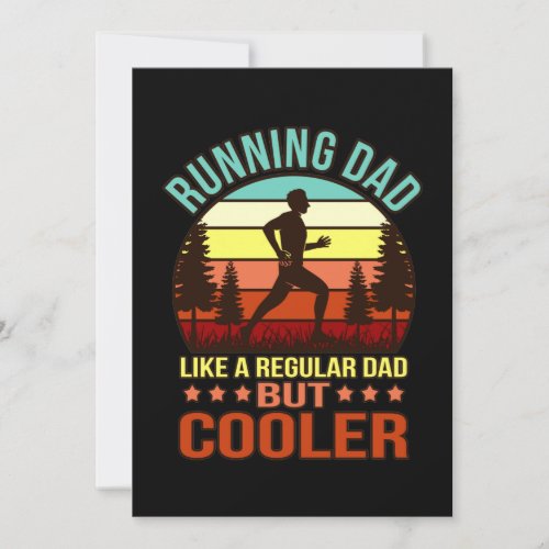 Running Dad Definition Half Marathon Runner Fitnes Thank You Card