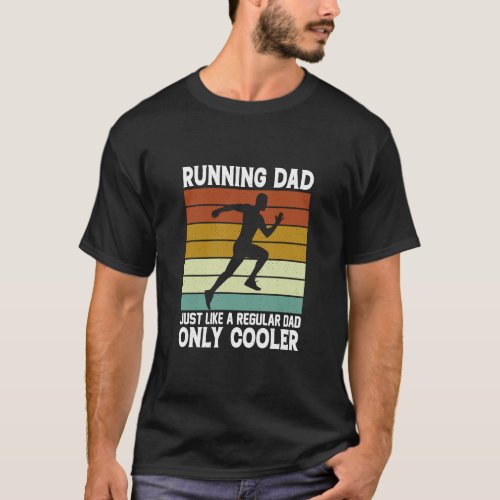 Running Dad  Marathon Runner Fathers Day Coach  T_Shirt
