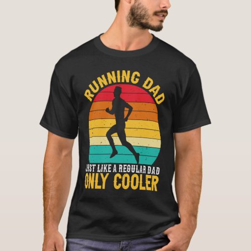 Running Dad  Marathon Runner Fathers Day Coach T_Shirt