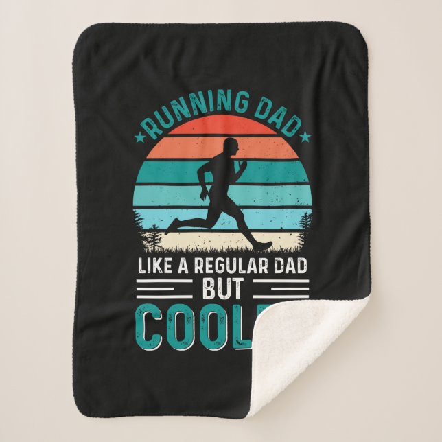 Running Dad Sherpa Blanket (Front)