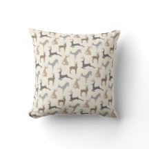 Running Deer and Buck Pattern in Brown Neutrals