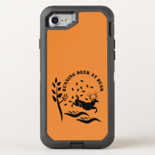 Running Deer At Dusk OtterBox Defender iPhone SE/8/7 Case