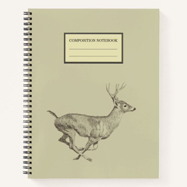 Running Deer Spiral Notebook (Front)