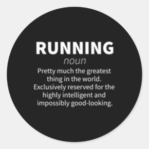 Running Definition 5K Marathon Runner Classic Round Sticker