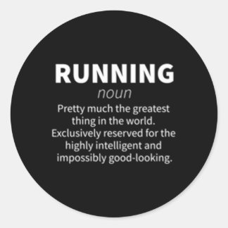 Running Definition 5K Marathon Runner Classic Round Sticker
