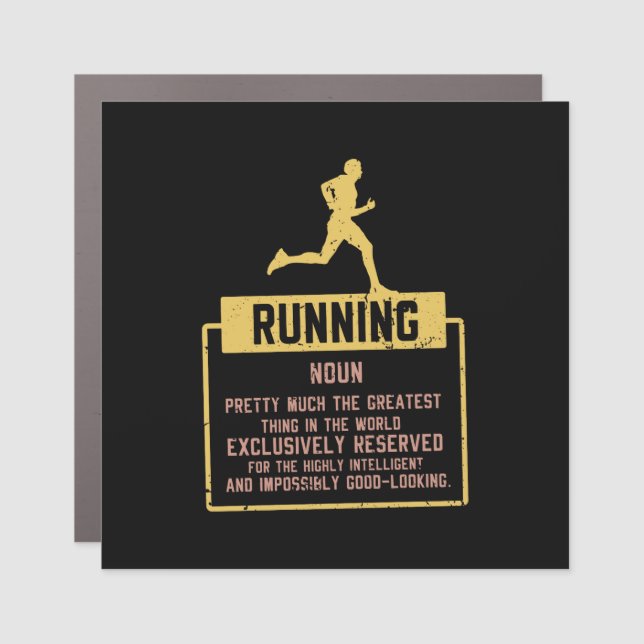 Running Definition Car Magnet (Front)