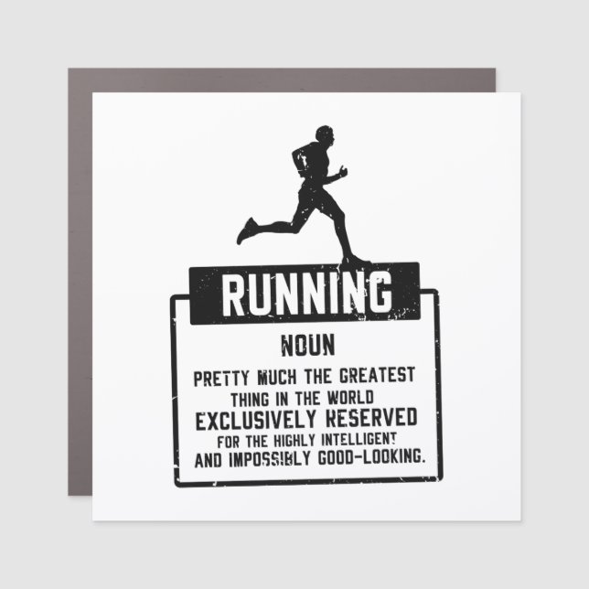 Running Definition Car Magnet (Front)