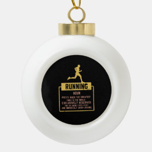 Running Definition Ceramic Ball Christmas Ornament