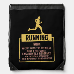 Running Definition Drawstring Bag