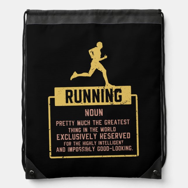 Running Definition Drawstring Bag (Front)