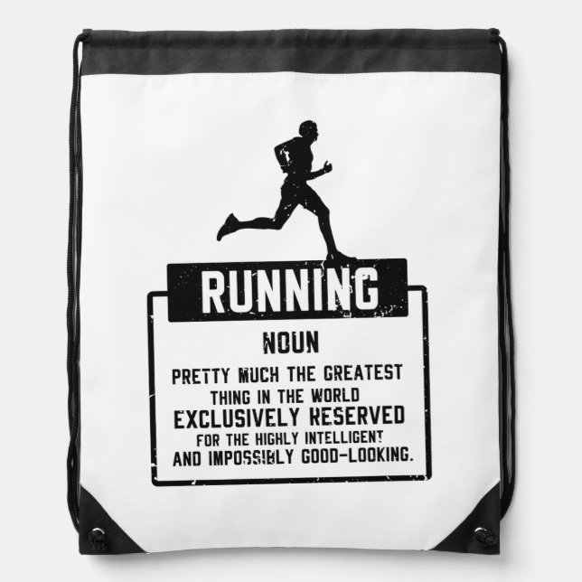 Running Definition Drawstring Bag (Front)