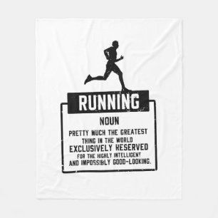 Running Definition Fleece Blanket