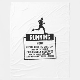 Running Definition Fleece Blanket