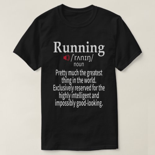 Running Definition Funny 5k Marathon Runner Gift T_Shirt