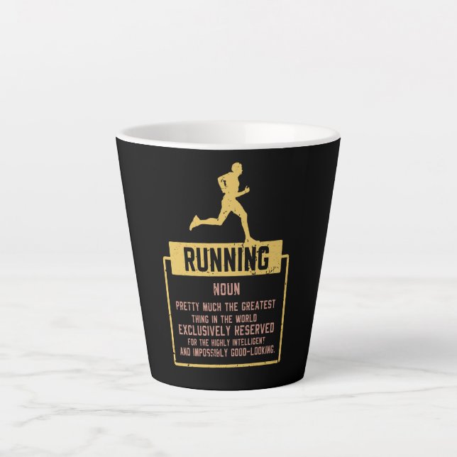 Running Definition Latte Mug (Front)