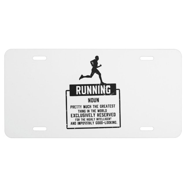 Running Definition License Plate (Front)