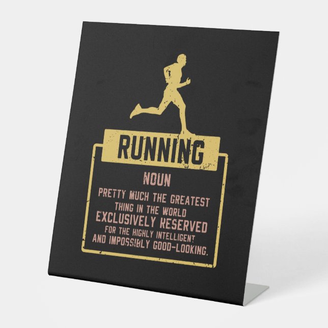 Running Definition Pedestal Sign (Front)