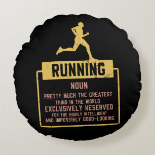 Running Definition Round Pillow