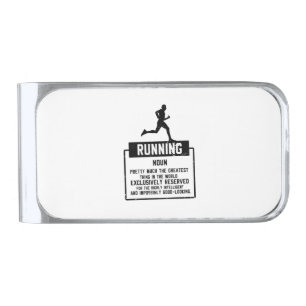 Running Definition Silver Finish Money Clip