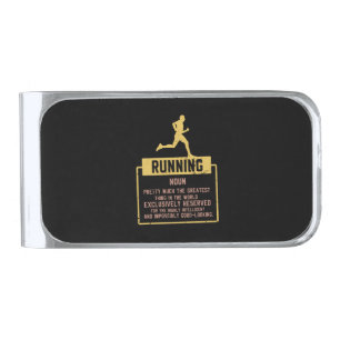 Running Definition Silver Finish Money Clip