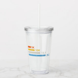 Running Distances I - 5K 10K 13.1 26.2 Marathoner Acrylic Tumbler