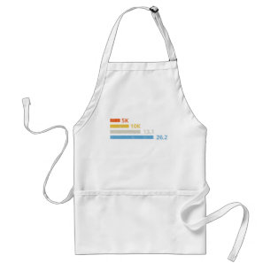 Running Distances I - 5K 10K 13.1 26.2 Marathoner Adult Apron