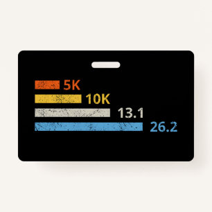 Running Distances I - 5K 10K 13.1 26.2 Marathoner Badge