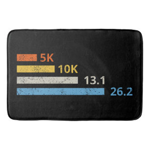 Running Distances I - 5K 10K 13.1 26.2 Marathoner Bath Mat
