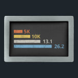 Running Distances I - 5K 10K 13.1 26.2 Marathoner Belt Buckle<br><div class="desc">Vintage design with retro effect, perfect for a marathoner or run instructor who loves to jog! '5K 10K 13.1 26.2' art for running groups, personal trainers, and marathoners to wear daily. Are you a cool person who loves to practice running and compete against yourself? Accentuate your style with this art!...</div>