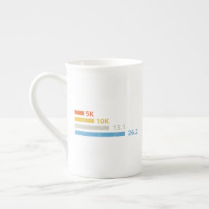 Running Distances I - 5K 10K 13.1 26.2 Marathoner Bone China Mug