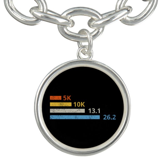 Running Distances I - 5K 10K 13.1 26.2 Marathoner Bracelet (Design)