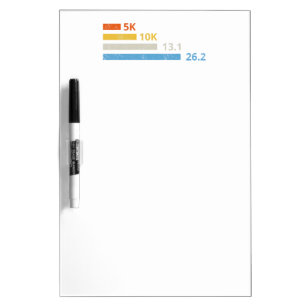 Running Distances I - 5K 10K 13.1 26.2 Marathoner Dry Erase Board