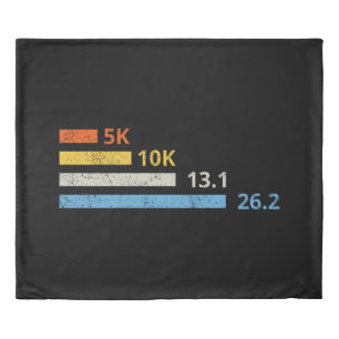Running Distances I - 5K 10K 13.1 26.2 Marathoner Duvet Cover