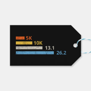 Running Distances I - 5K 10K 13.1 26.2 Marathoner Gift Tags