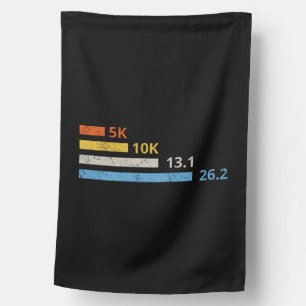 Running Distances I - 5K 10K 13.1 26.2 Marathoner House Flag