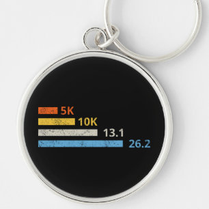 Running Distances I - 5K 10K 13.1 26.2 Marathoner Keychain