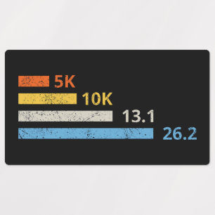 Running Distances I - 5K 10K 13.1 26.2 Marathoner Labels