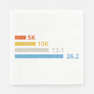 Running Distances I - 5K 10K 13.1 26.2 Marathoner Napkins
