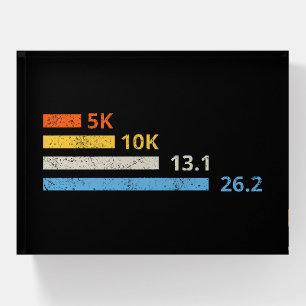 Running Distances I - 5K 10K 13.1 26.2 Marathoner Paperweight