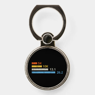 Running Distances I - 5K 10K 13.1 26.2 Marathoner Phone Ring Stand