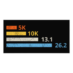 Running Distances I - 5K 10K 13.1 26.2 Marathoner Photo Print