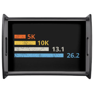 Running Distances I - 5K 10K 13.1 26.2 Marathoner Serving Tray
