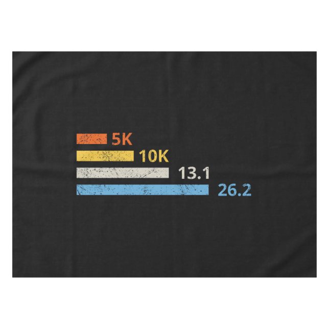 Running Distances I - 5K 10K 13.1 26.2 Marathoner Tablecloth (Front (Horizontal))